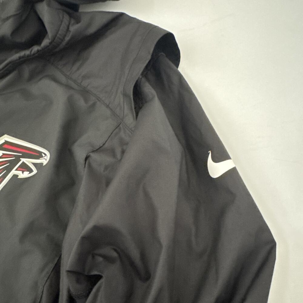 Atlanta Falcons Jacket Men Black Nike Dri Fit Windbreaker 1/4 Zip Pullover Small - Picture 7 of 11